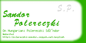 sandor polereczki business card